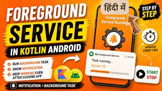 Foreground Service with Notification in Kotlin Android App | IT WALA | HINDI-हिंदी