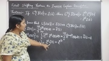 JNTU B.Tech M1 Maths. First Shifting Theorem on Inverse Laplace Transforms and some important result
