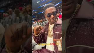 Boosie Gives Money To A Fan At Atlanta Hawks Game