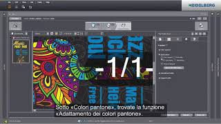 Trattamento dei colori pantone con Prinect DFE.