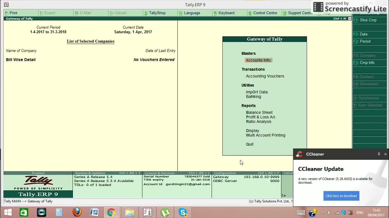 BILL WISE DETAIL in Tally.ERP 9 (PART 1)/Accounting Feature/S.NO.10