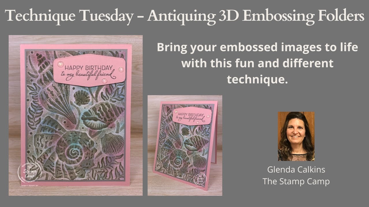 Technique Tuesday - Antiquing 3D Embossing Folders - YouTube