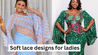 Beautiful and soft lace dress designs for beautiful ladies screenshot 5