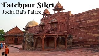 At a distance of 1 km from fatehpur sikri railway station, jodha bai's
palace (or bai ka rauza) is one the largest buildings in complex
fateh...