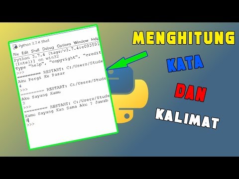Belajar Program Python - Program Menghitung Banyak Kata Atau Banyak Kalimat