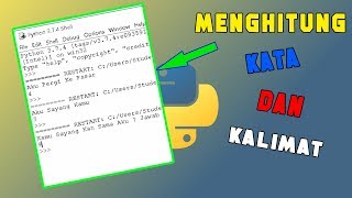 Belajar Program Python - Program Menghitung Banyak Kata Atau Banyak Kalimat
