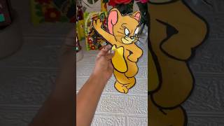 DIY Jerry Wall Decor 🐭✨ | Homemade Cartoon Art #shorts #jerry #art #walldecor