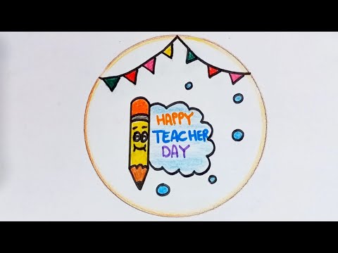 Teachers Day Drawing, How to Draw a Cute Teachers Day Drawing