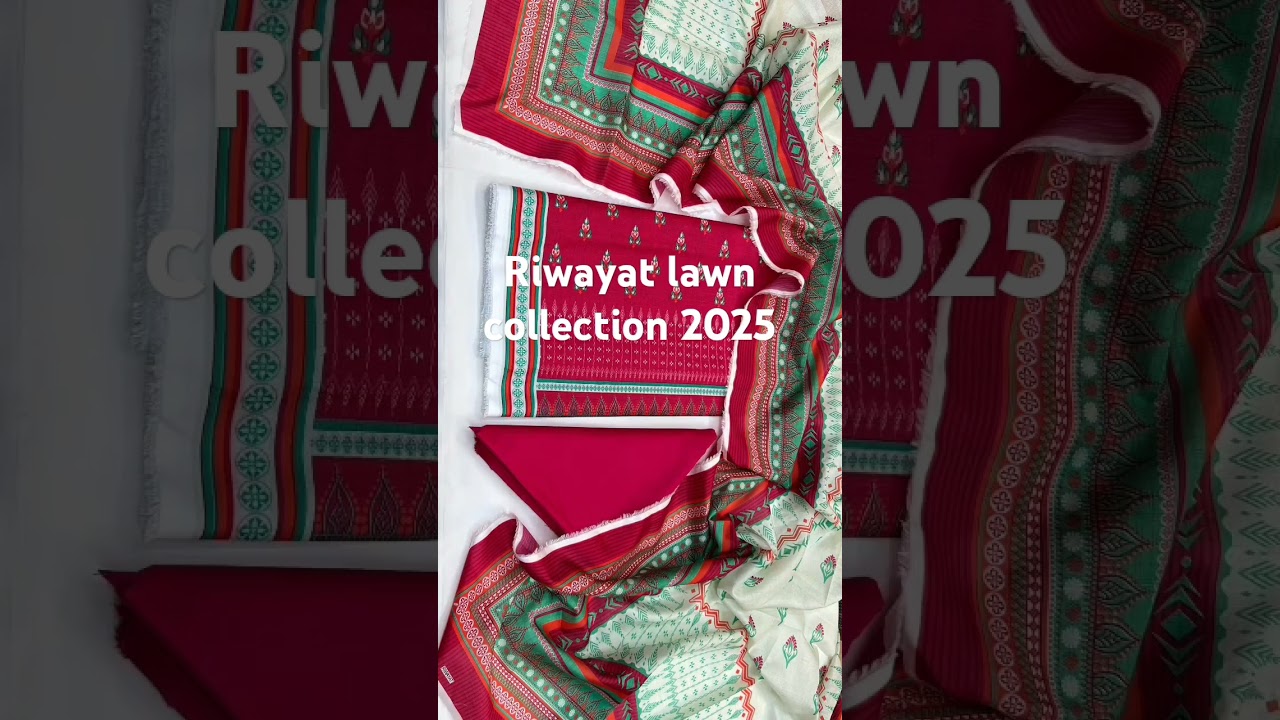 *Riwayat 3pc*( 2025 ) Printed Lawn shirt 3 M Printed Pure Voil Lawn Dupatta 2.5 MDyed Trouser