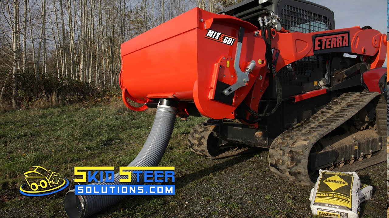 Eterra Skid Steer Concrete Mixer Overview Skid Steer Solutions YouTube