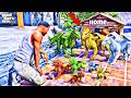 Franklin Baby DRAGONS Fight Wild Dogs in Los Santos | Gta 5🐯
