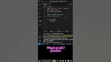 Magic of zip() function in Python. #pythonprogramming  #short