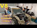 Dropping the LS Into the Accord! V8 Swapped Honda!?