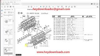 TCM PF6TA14 Nissan Diesel Engine Parts Manual PE-PF6TA14A