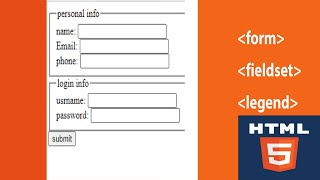 html: form ,fieldset ,legend