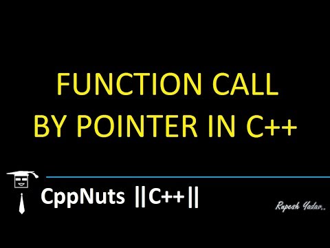 Function Call By Pointer In C++