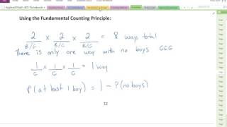5.3 Probabilities Using Counting Methods Details