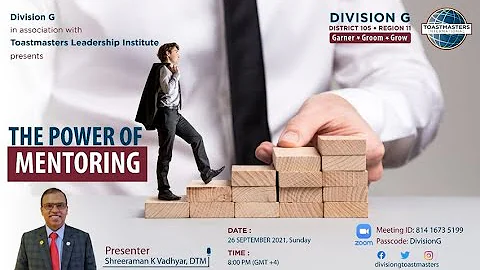The Power of mentoring by DTM SHREERAMAN VADHYAR