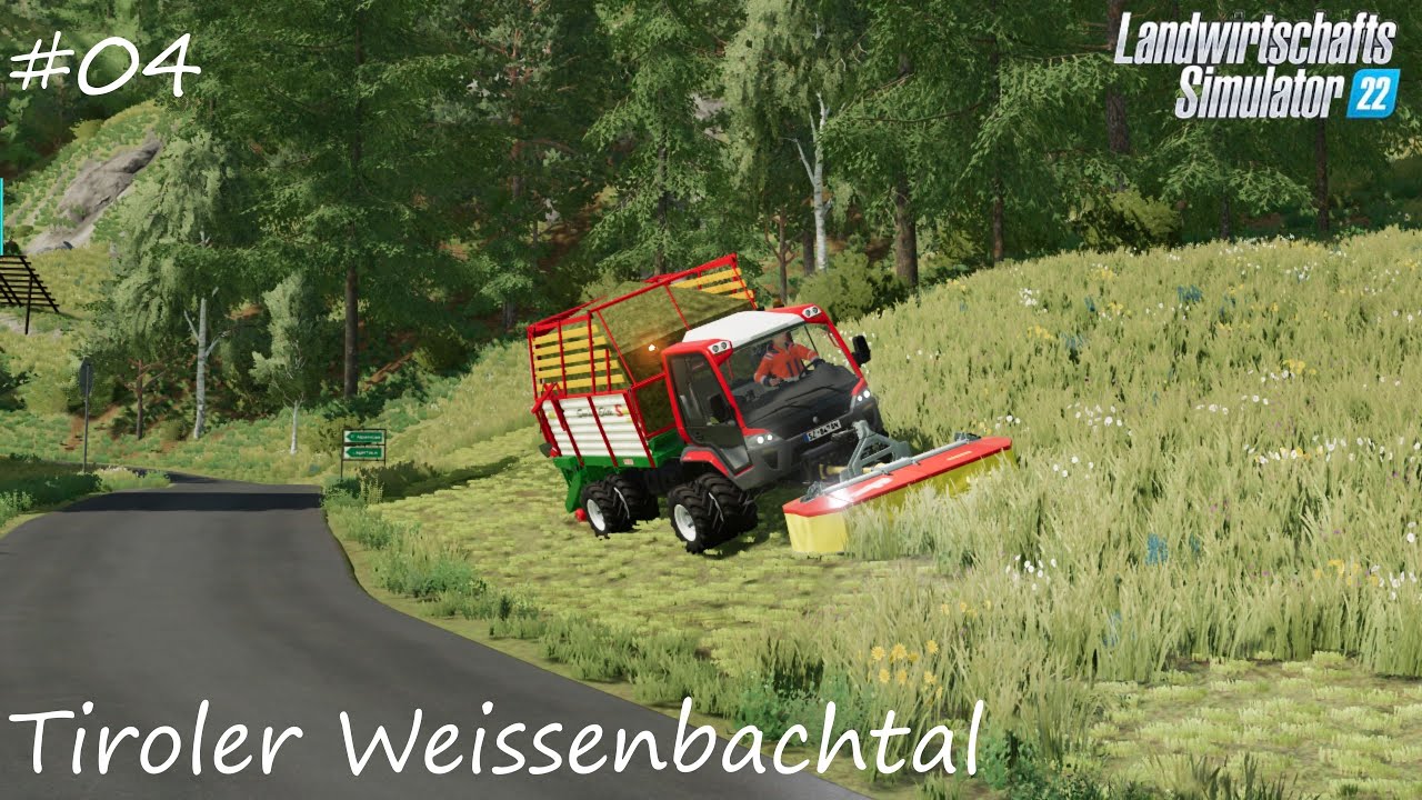 LS22 Timelapse Tiroler Weissenbachtal #04 | Wir mähen die nächste Wiese
