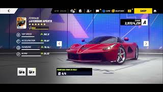 Asphalt 9 my first 6 star car right here right now featuring the Laferrari aperta 
