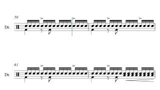 Free Falling Drum Sheet - No Drums
