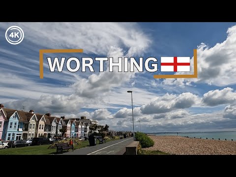 Worthing, England | 4K Virtual Walking Tour: Seaside Resort Town | May 2022