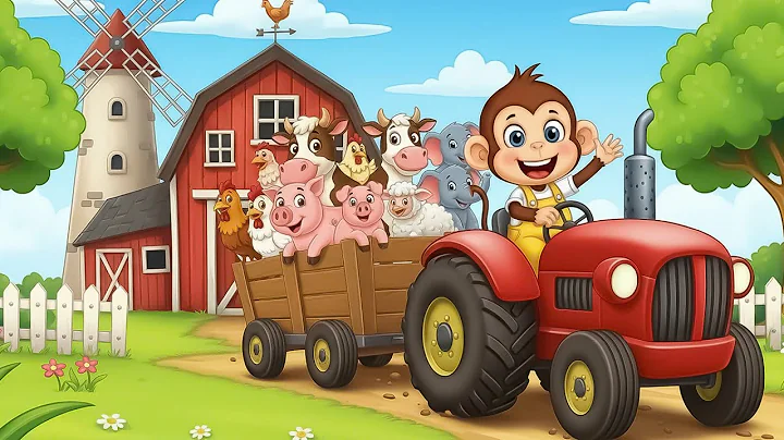 Monkey Farmer Fixes Tractor and Plows Beet Field   Farm Work  Funny Farm🐒