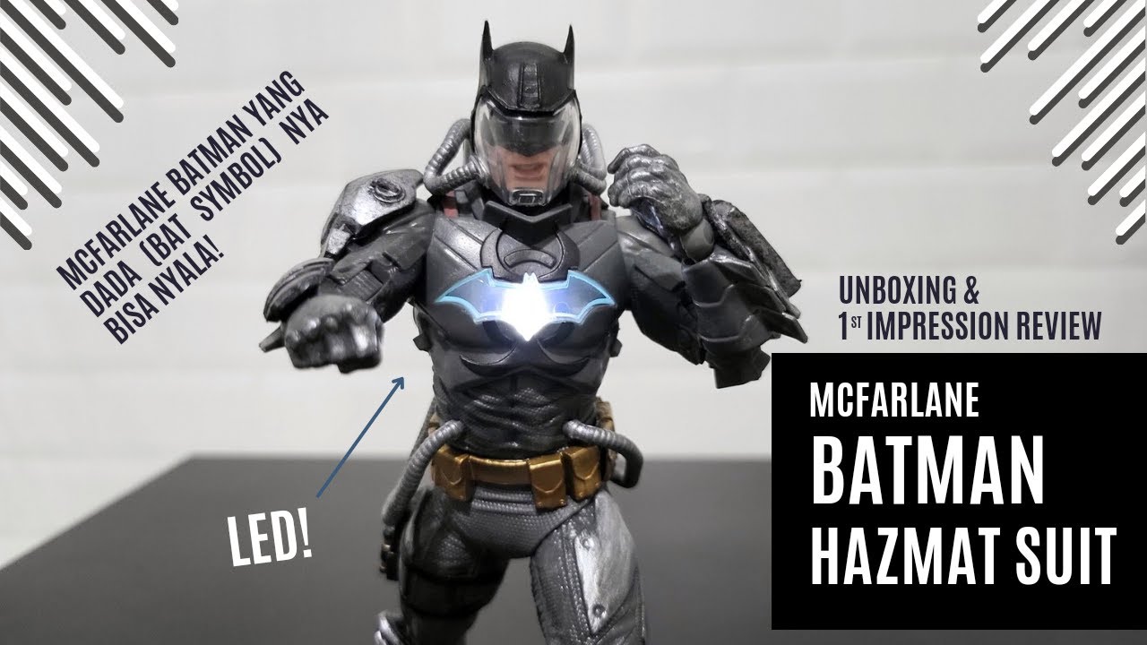 WOW MCFARLANE BATMAN YANG DADANYA BISA MENYALA ABANGKU - McFARLANE DC MULTIVERSE BATMAN HAZMAT SUIT