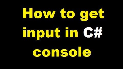 Hoe naar krijgen invoer van gebruiker in c # troosten toepassing