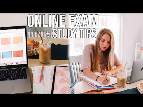 ONLINE EXAM + STUDY TIPS // study with me for online classes