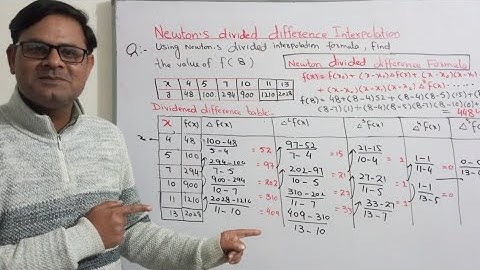 Interpolation :- Newton divided difference interpolation || interpolation formula