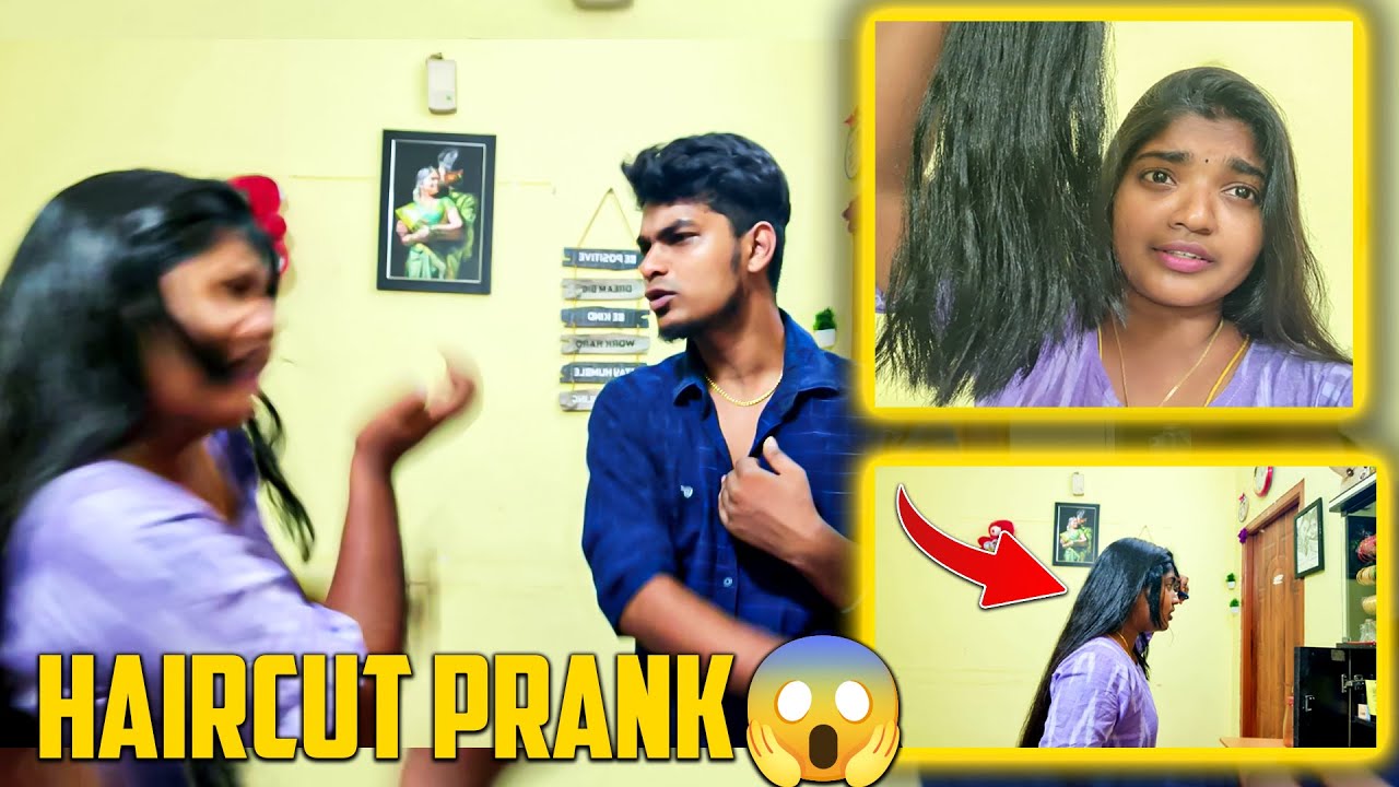 💔HAIR CUT PRANK ON HUSBAND 🤣 அடிப்பானு எதிர்பாக்கல 😭💔