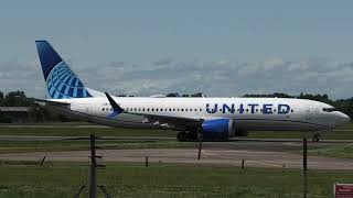 COOL UNITED AIRLINES BOEING 737 MAX 8 N37305 Departing Glasgow Airport for EWR New York #aviation