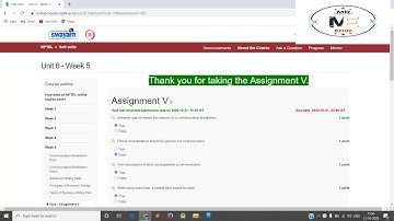 NPTEL Soft Skill Assignment week 5