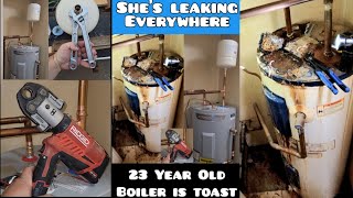23 Year Old Boiler Is Toast (Ridgid Pro Press to the Rescue) @RIDGID_Tools #ridgidtools