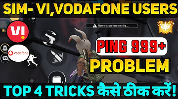 How To Solve Ping Problem In Free Fire VI Sim | Free Fire Ping Problem Vi Sim 2024 | 999+ Ping Ff