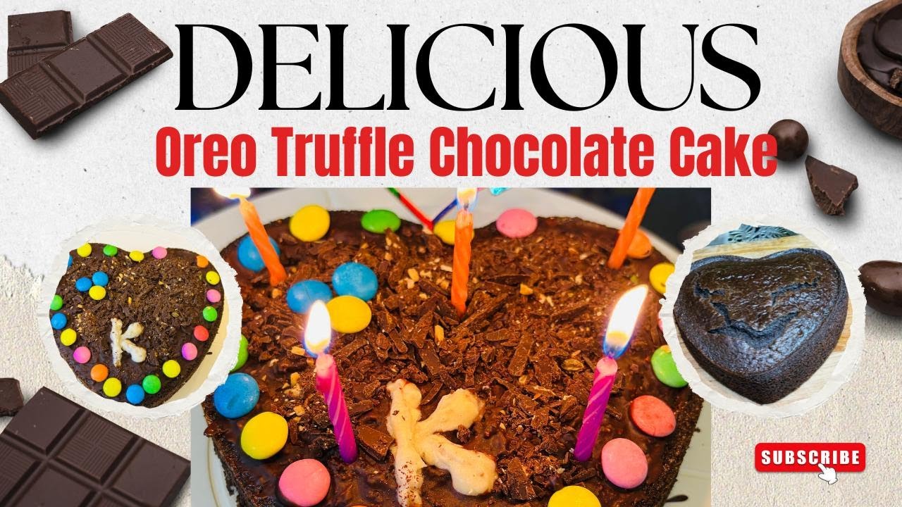 Oreo ChocolateTruffle Cake | Easy Oreo Cream frosting | Chocolate cake eggless | Spongy Cake Recipe