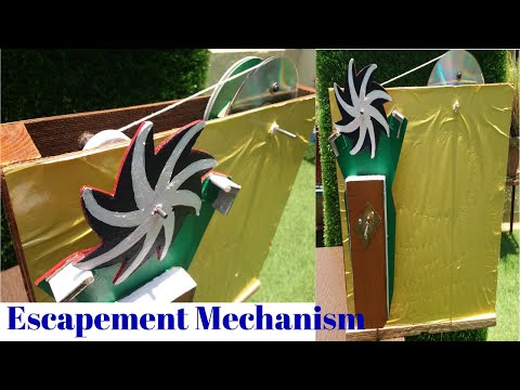 How To Make Escapement Mechanism | Homemade Science Project | Pendulum Operated Escapement Clock |