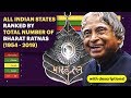 All States Ranked By Total Number of Bharat Ratnas (1954 - 2019)