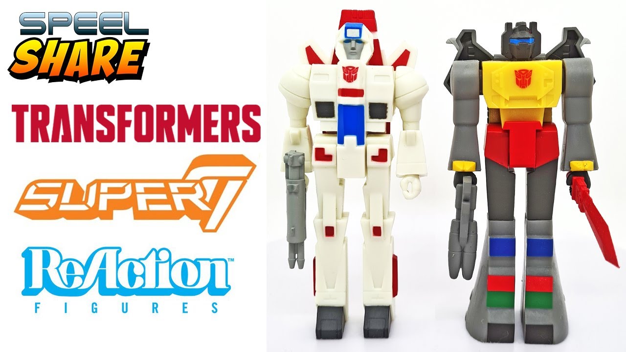 Transformers Super7 ReAction Figures Grimlock Skyfire (Jetfire
