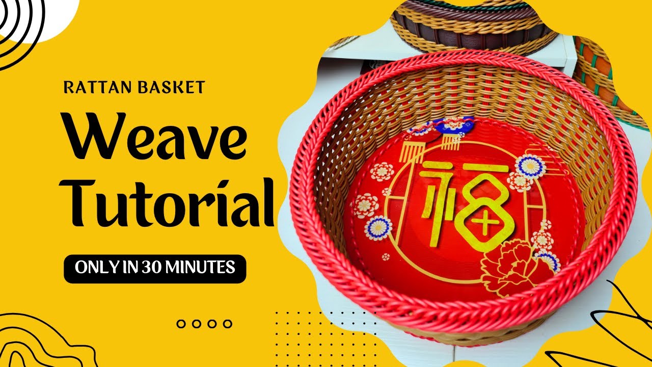 Handmade a Storage Basket with PE Rattan Tutorial #craft #diy #handmade ...