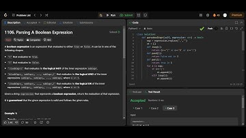 Leetcode 1106. Parsing A Boolean Expression