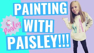 Painting with Paisley Cadorath. Rock painting/clay art