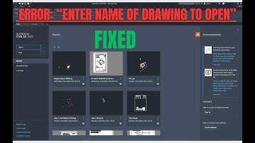 How to fix "Enter name of Drawing to Open" when openning Drawing from a file in AutoCAD Civil 3d