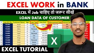 Data Entry in Excel - Excel Work in Bank | MS Excel Tutorial #excel