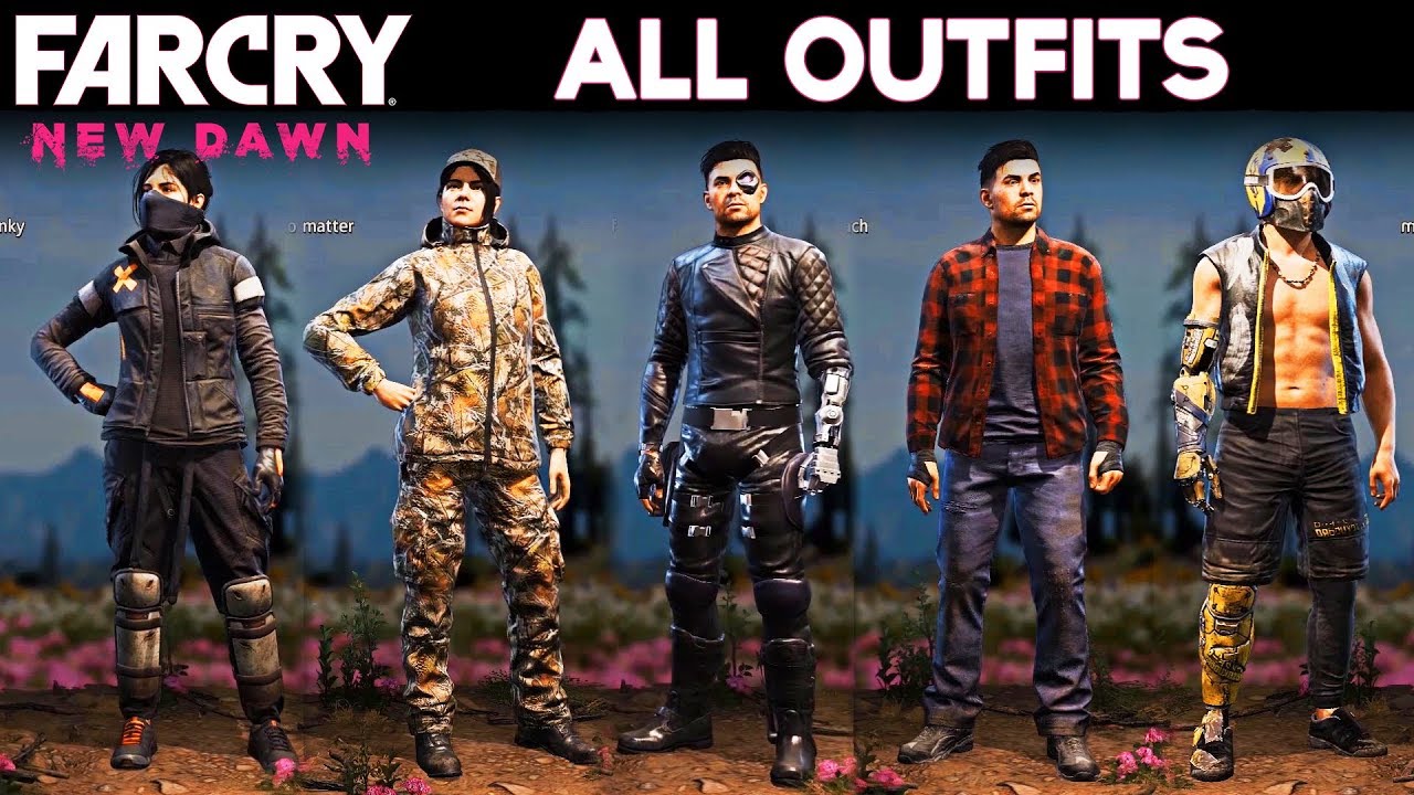 Far Cry New Dawn - ALL OUTFITS (Male and Female) All Character Customizatio...