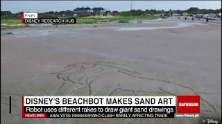 Disney's Beachbot Makes Sand Art
