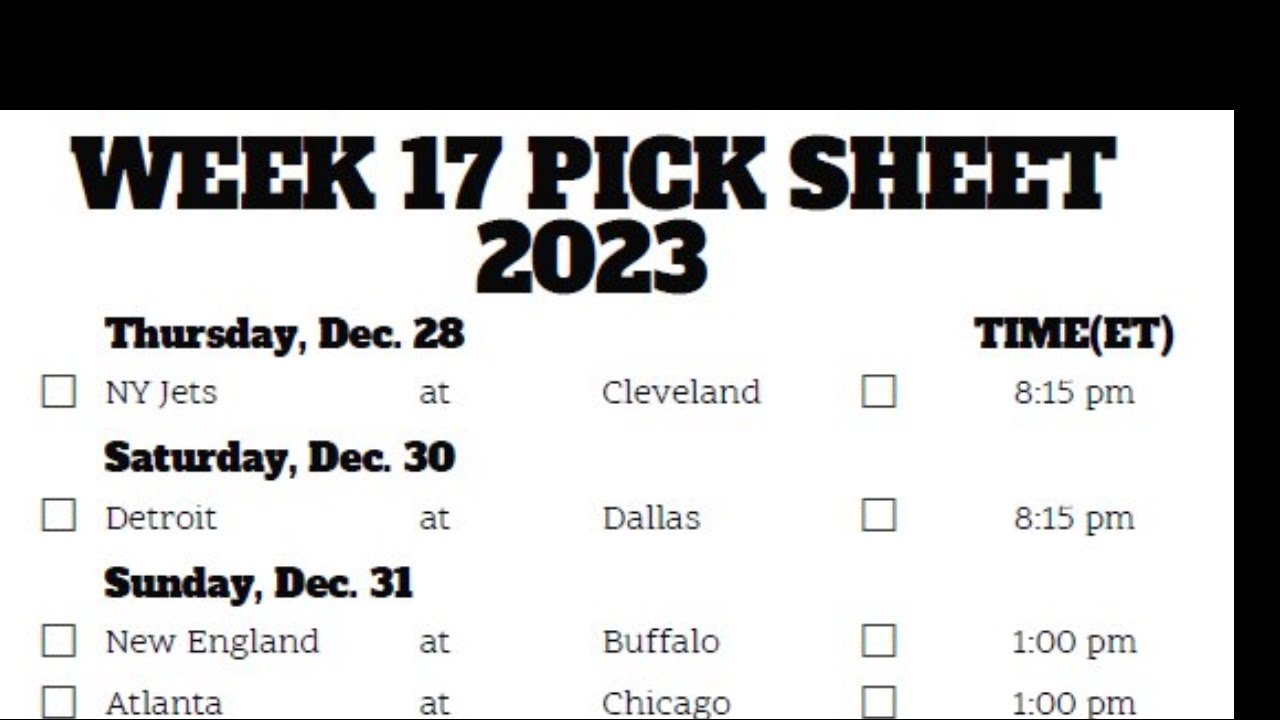 Keep that same energy Week 17 Pick Em YouTube