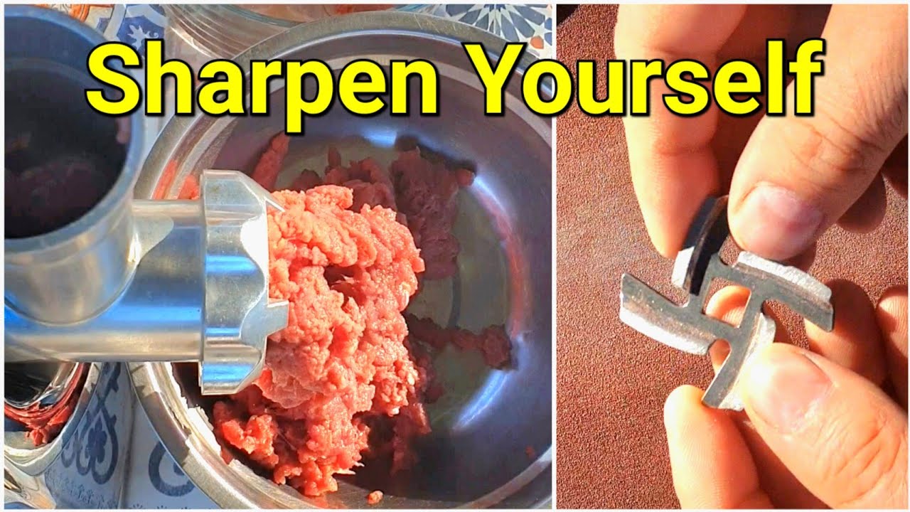 Meat grinder knife sharpening Razor sharp in 5 minutes Sharpen it
