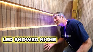 LED Shower Lighting | Tile a Full Length Shower Niche